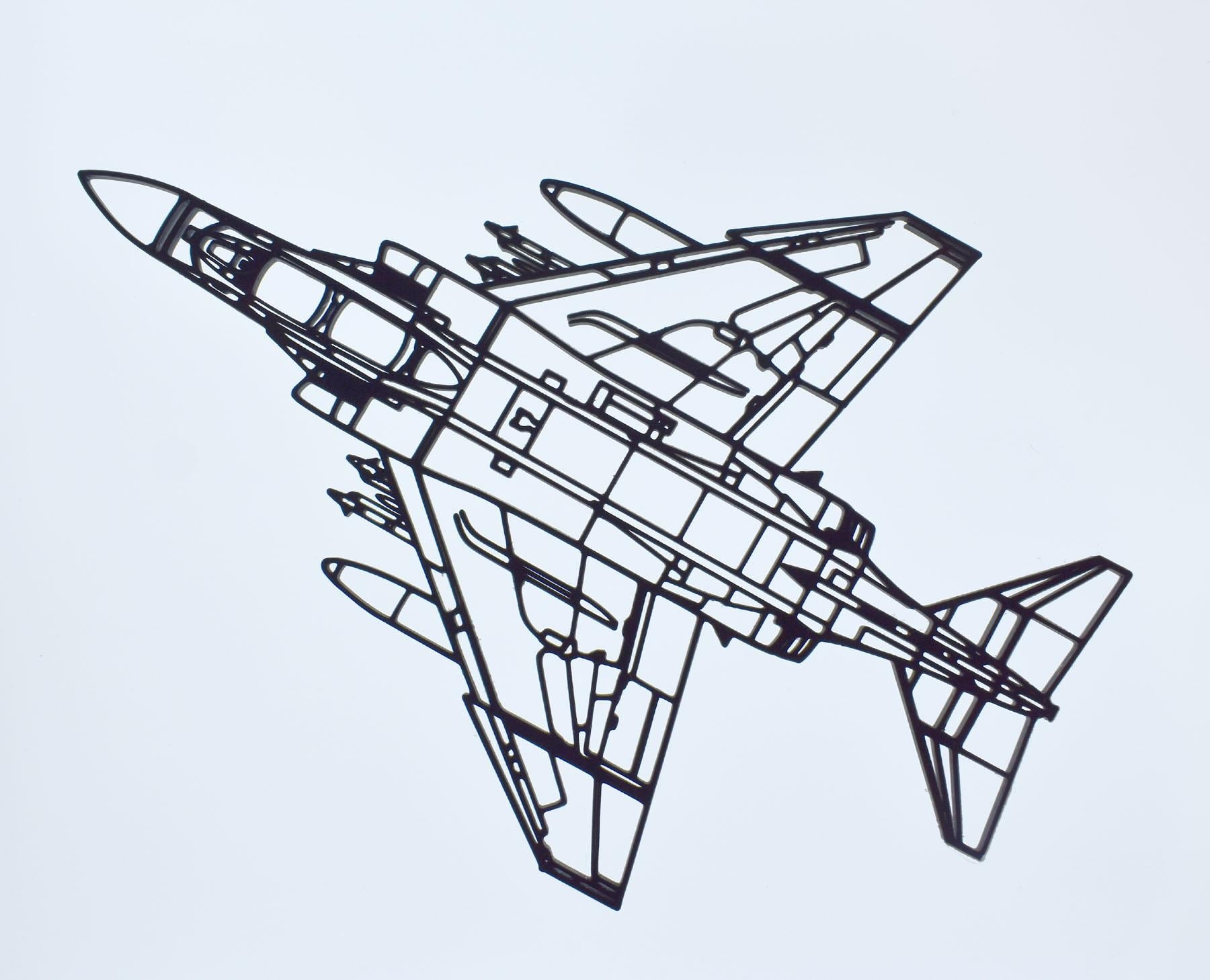 McDonnell Douglas Phantom FGR.2 Jet Fighter Wall Art - 20cm-45cm in length