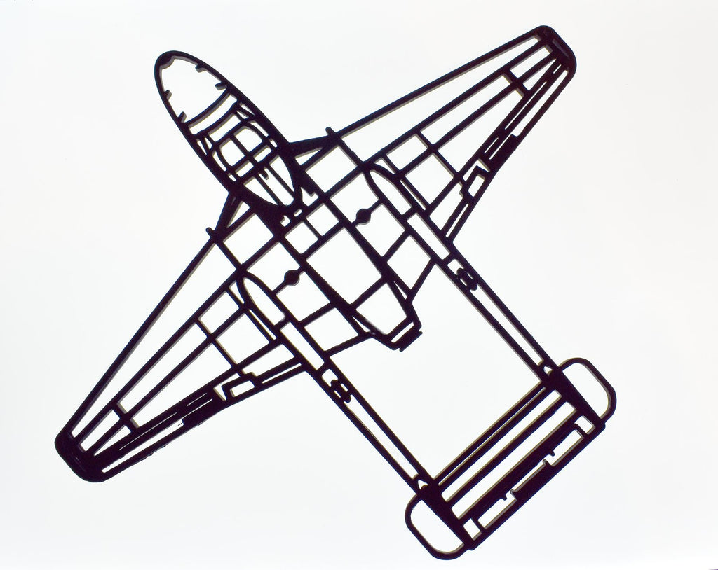 de Havilland Vampire T.11 twin-seat Jet Trainer Wall Art - (20cm to 45cm span)