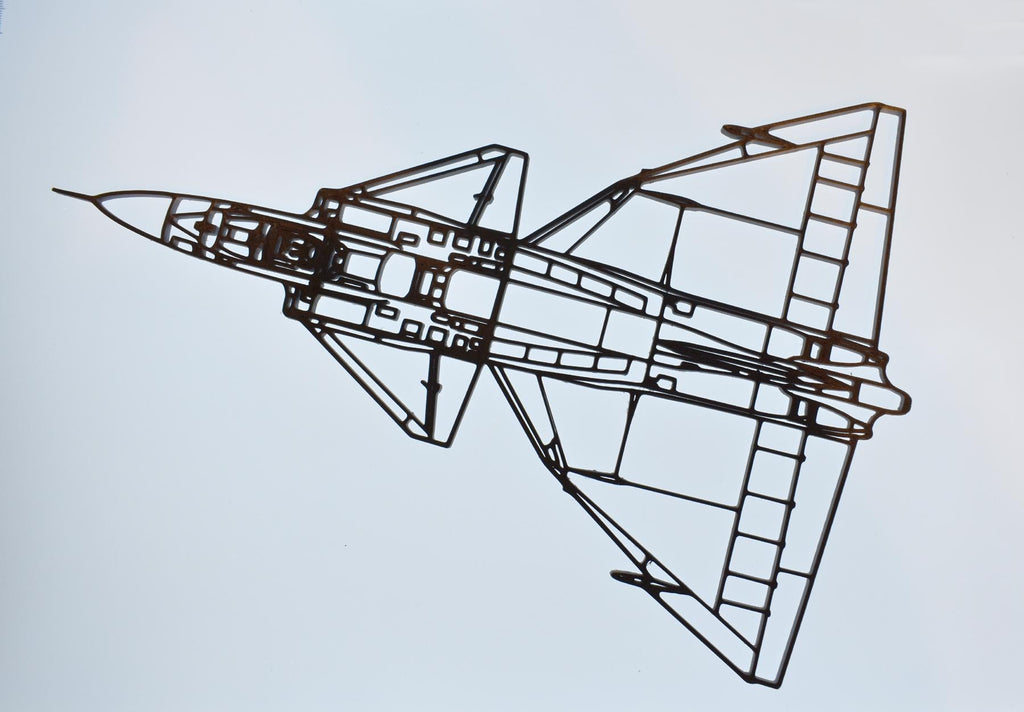 3D Printed Saab Viggen Jet Fighter Wall Art - (20cm to 45cm in length)