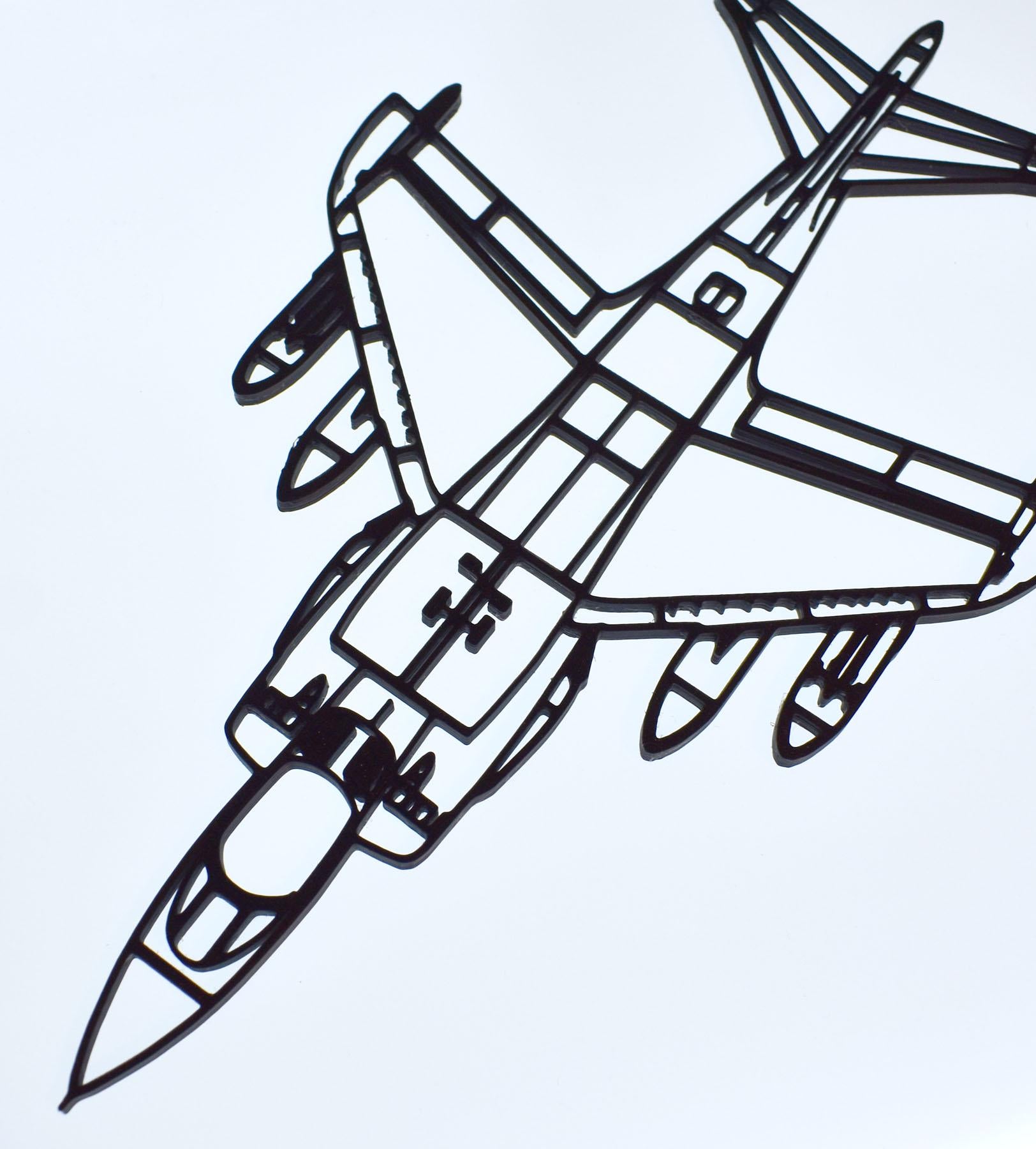 RAF, Hawker Siddeley Harrier GR.1 Jet Fighter Wall Art - 20cm-45cm in length