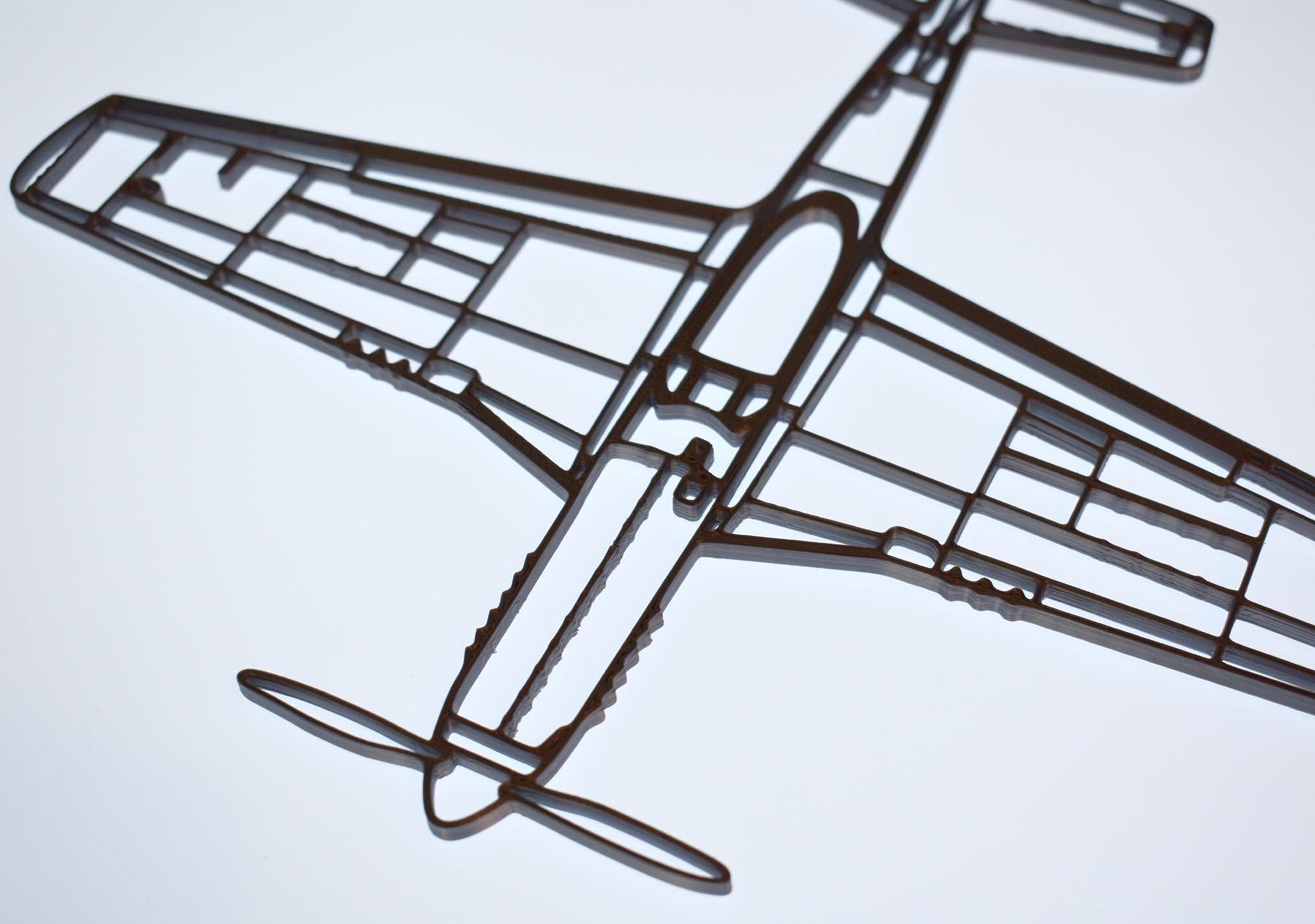 North American P-51D Mustang, WW2 Fighter Aircraft, Wall Art - (20cm-45cm span)