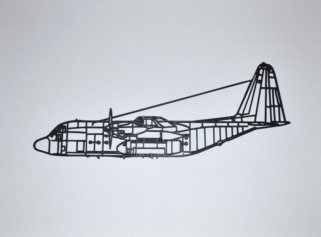 Lockheed Hercules C.1 (C-130K) Profile Artwork for the wall, desktop, shelf, mantelpiece etc (30cm long)