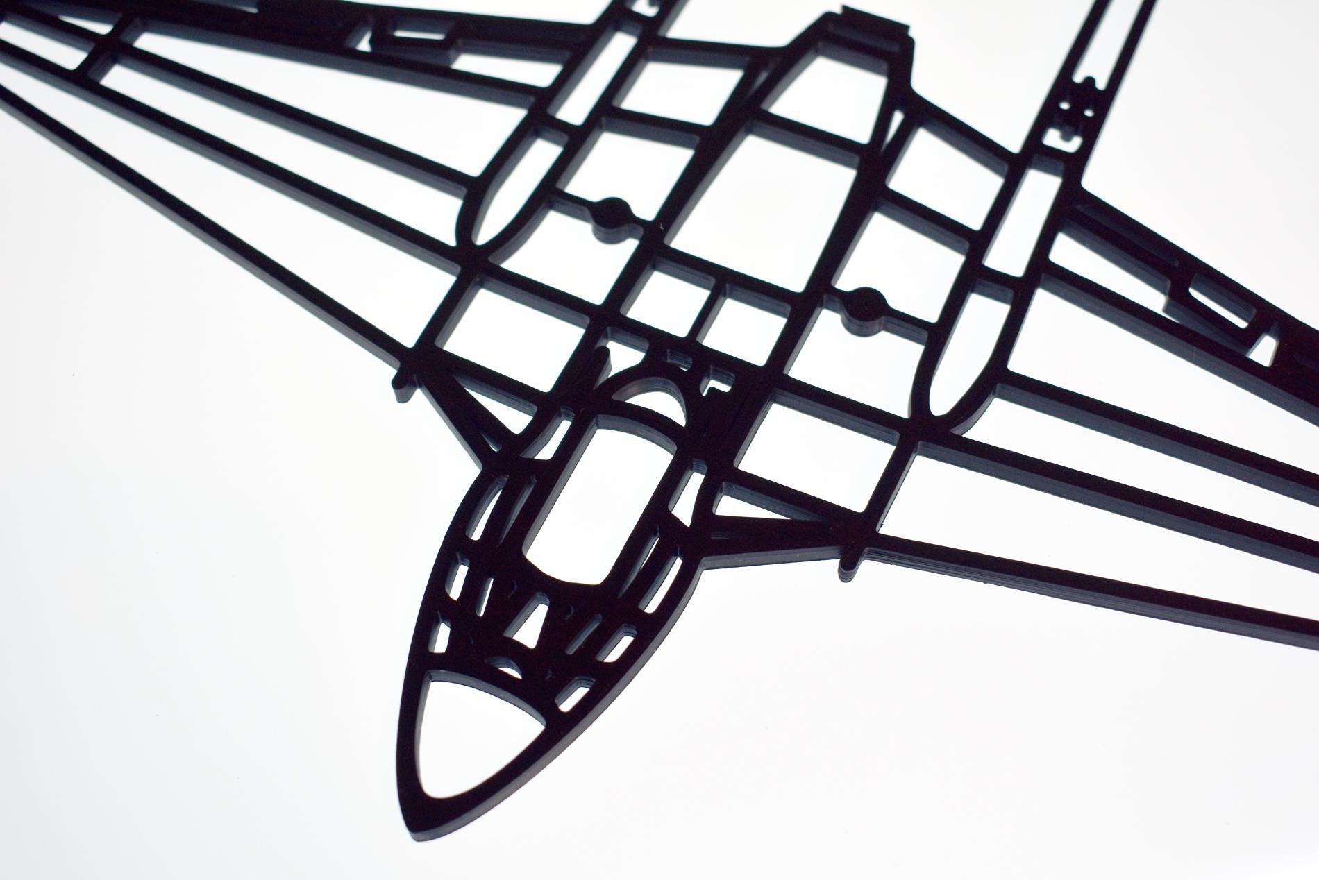 de Havilland Vampire single-seat Jet Fighter Wall Art - (20cm to 45cm span)