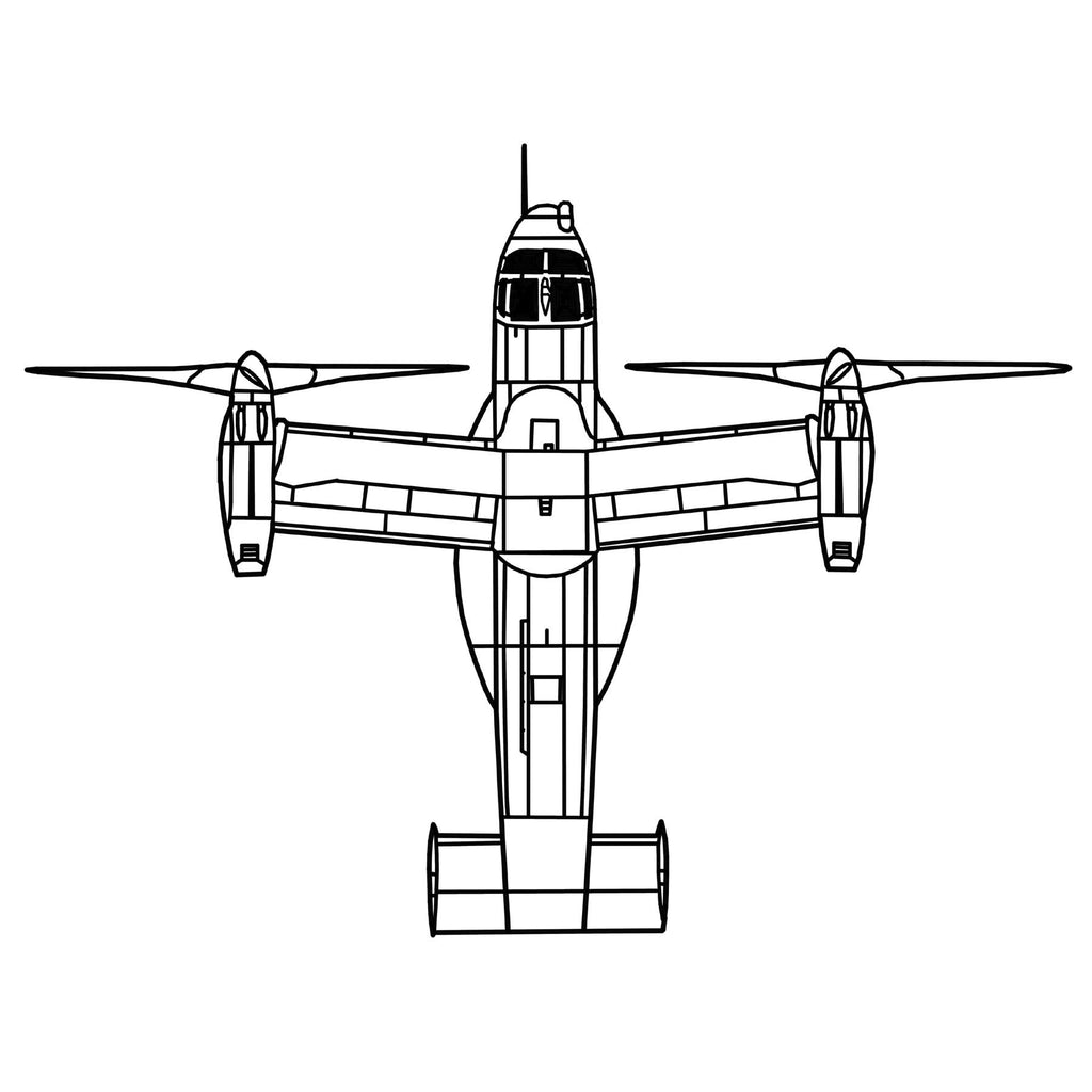 Bell-Boeing V-22 Osprey tiltrotor military transport Wall Art - (20cm-45cm span)