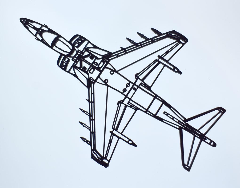 RAF, British Aerospace Harrier GR.7 Jet Fighter Wall Art - (20cm-45cm in length)