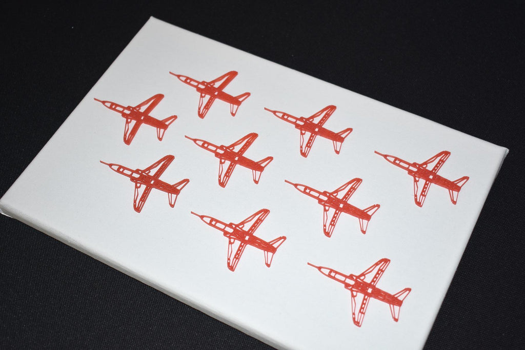 3D Printed Red Arrows Hawk T.1 (9 Aircraft), DIY Formation Wall Art Bundle