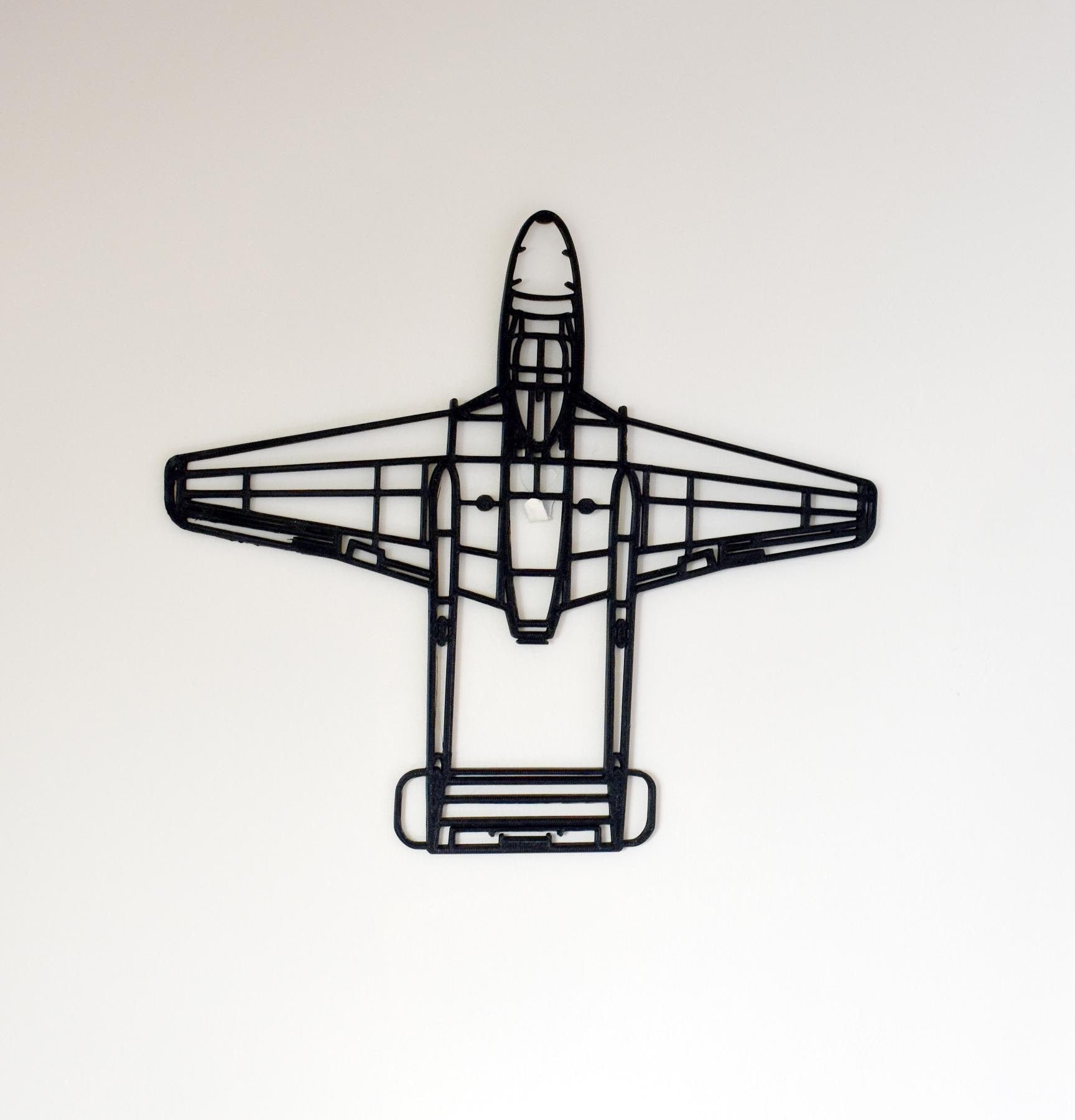 de Havilland Vampire T.11 twin-seat Jet Trainer Wall Art - (20cm to 45cm span)