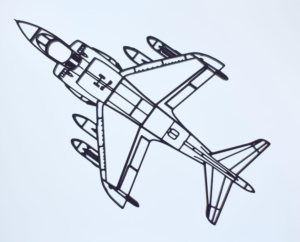 RAF, Hawker Siddeley Harrier GR.1 Jet Fighter Wall Art - 20cm-45cm in length