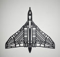 Avro Vulcan, RAF Cold War Jet Bomber Wall Art - (20cm to 40cm span)
