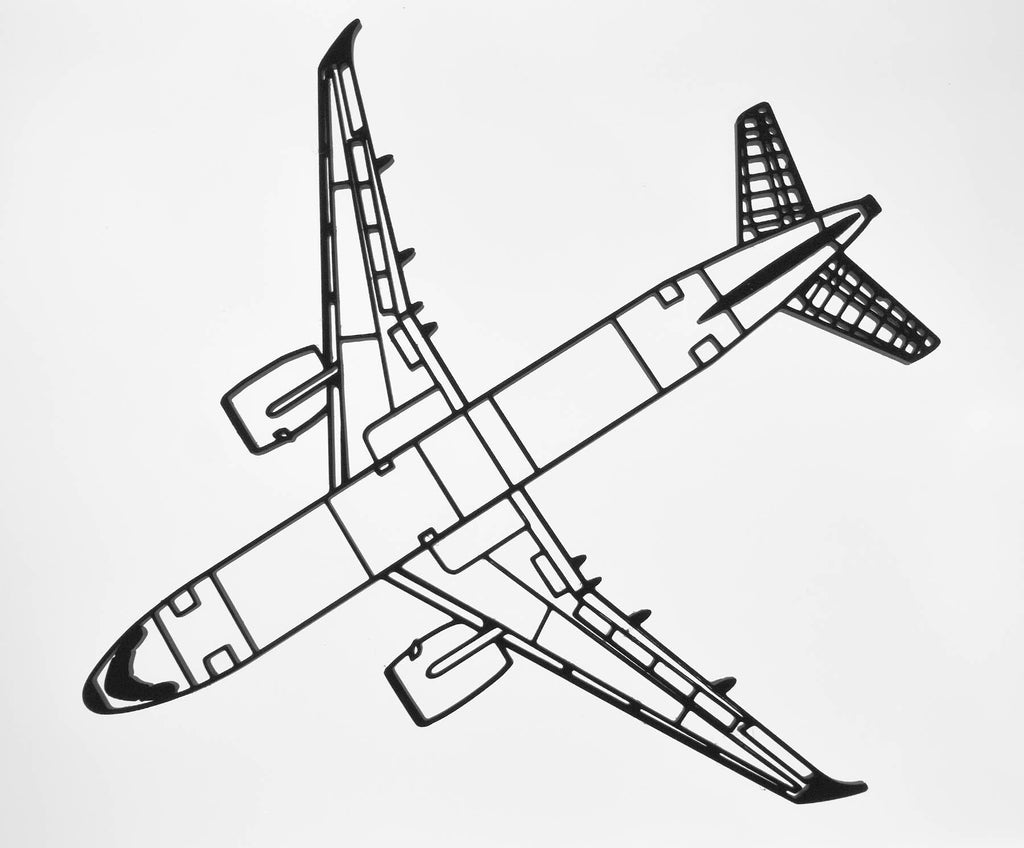 Airbus A220, five-abreast narrow-body airliner Wall Art - (20 to 40cm span)