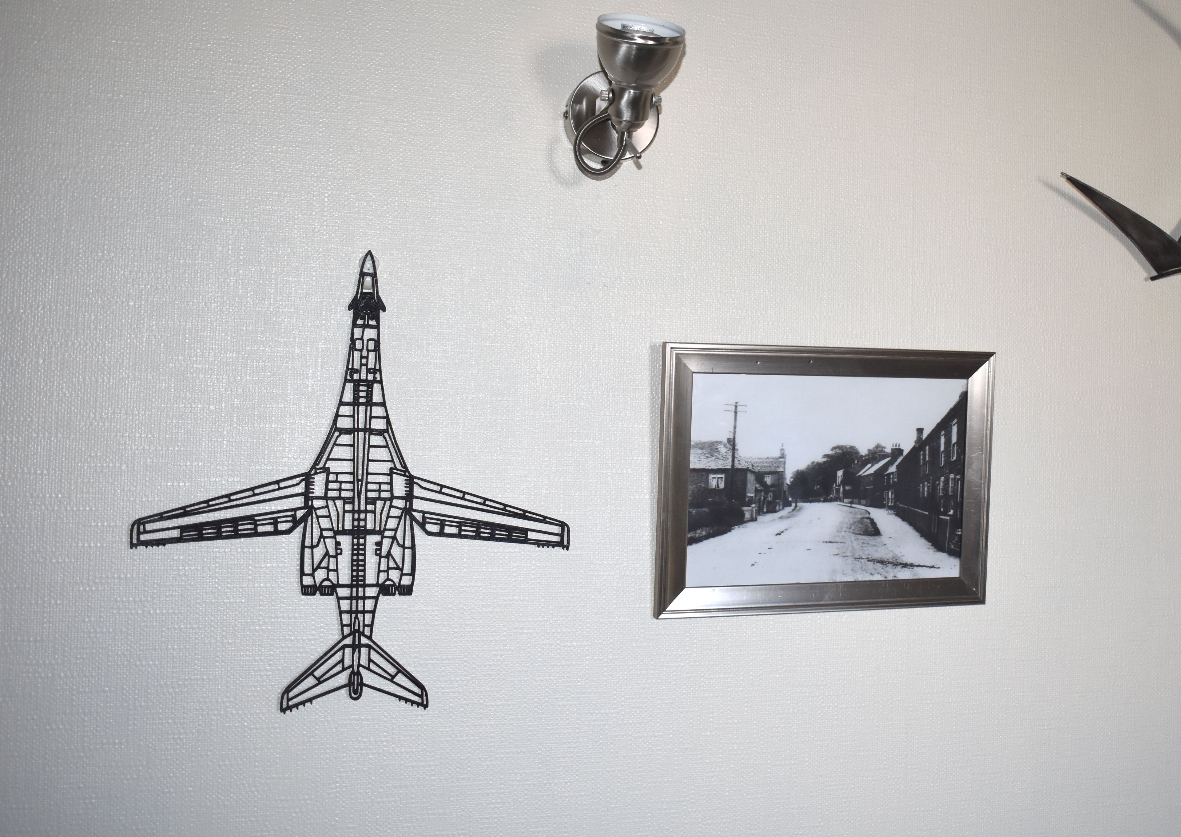 3D Printed Rockwell B-1 Lancer with swept wings, Supersonic Jet Bomber Wall Art