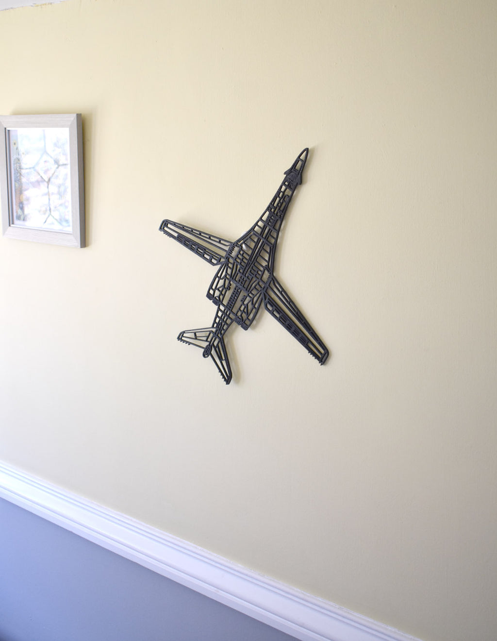 3D Printed Rockwell B-1 Lancer with swept wings, Supersonic Jet Bomber Wall Art