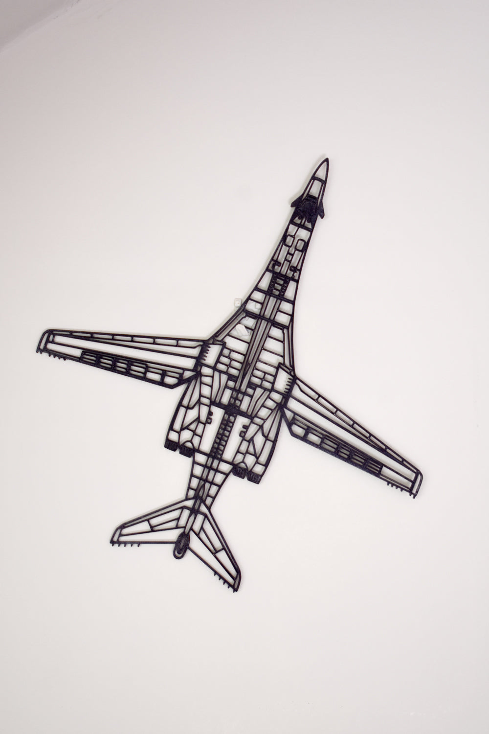 3D Printed Rockwell B-1 Lancer with swept wings, Supersonic Jet Bomber Wall Art