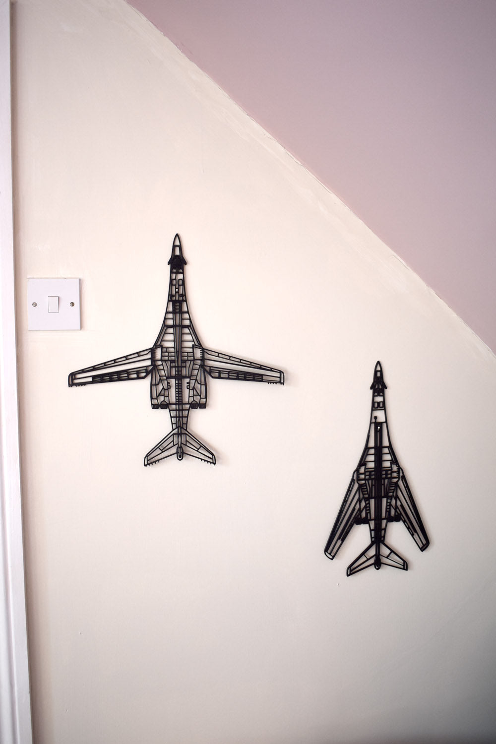 3D Printed Rockwell B-1 Lancer with swept wings, Supersonic Jet Bomber Wall Art