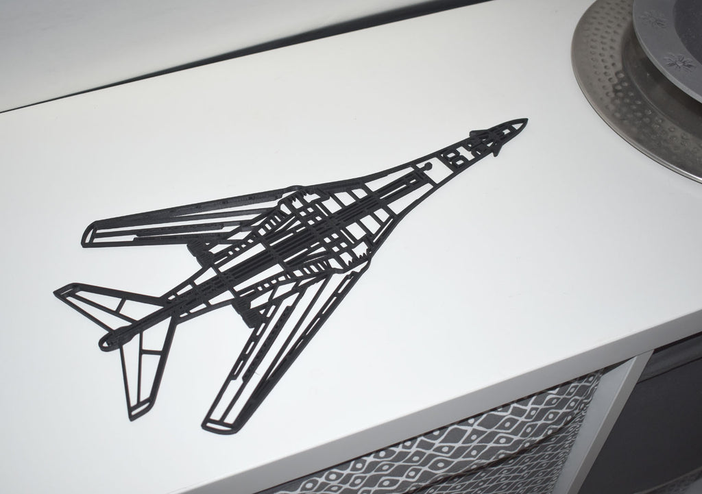 3D Printed Rockwell B-1 Lancer with swept wings, Supersonic Jet Bomber Wall Art
