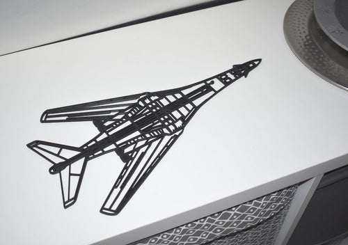3D Printed Rockwell B-1 Lancer with swept wings, Supersonic Jet Bomber Wall Art