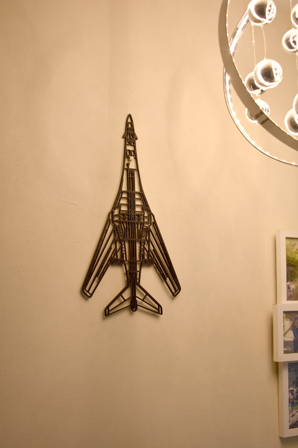 3D Printed Rockwell B-1 Lancer with swept wings, Supersonic Jet Bomber Wall Art