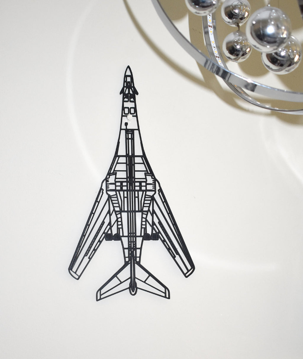 3D Printed Rockwell B-1 Lancer with swept wings, Supersonic Jet Bomber Wall Art