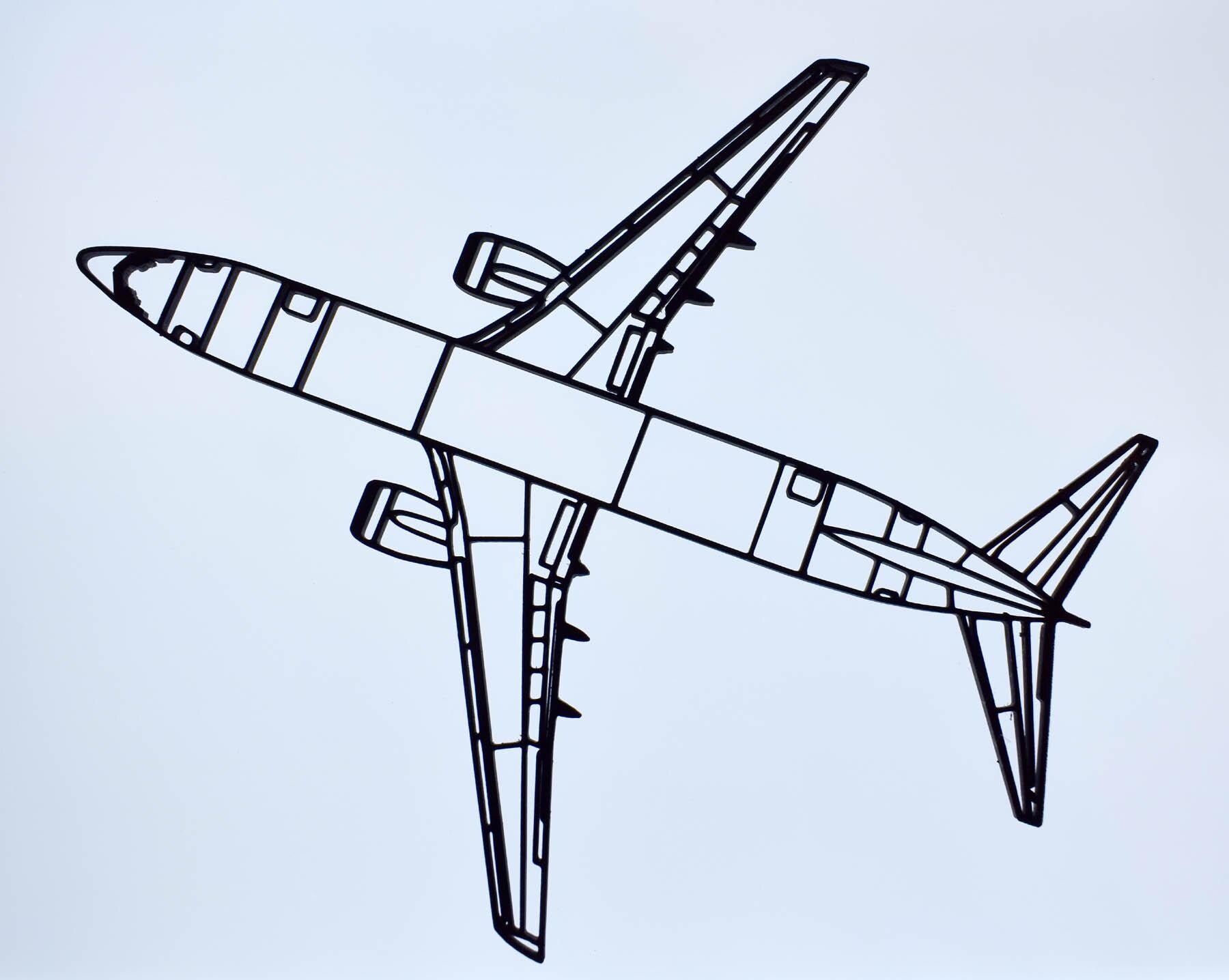 Boeing 737-800 short/medium-haul jet airliner Wall Art (20 to 45cm long)