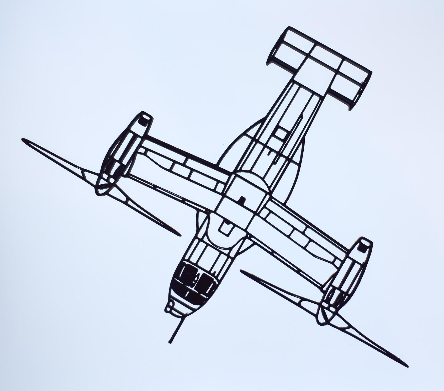 Bell-Boeing V-22 Osprey tiltrotor military transport Wall Art - (20cm-45cm span)