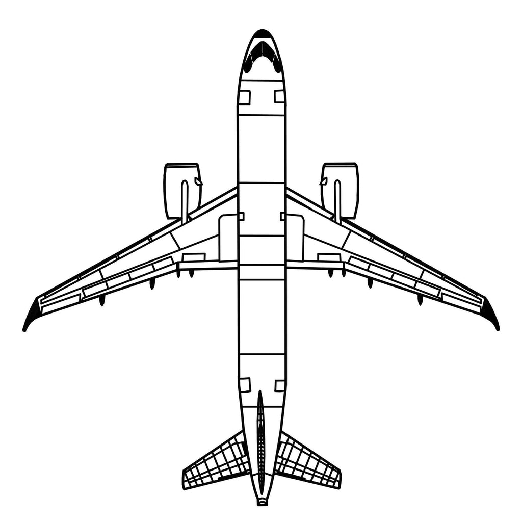 Airbus A220, five-abreast narrow-body airliner Wall Art - (20 to 40cm span)