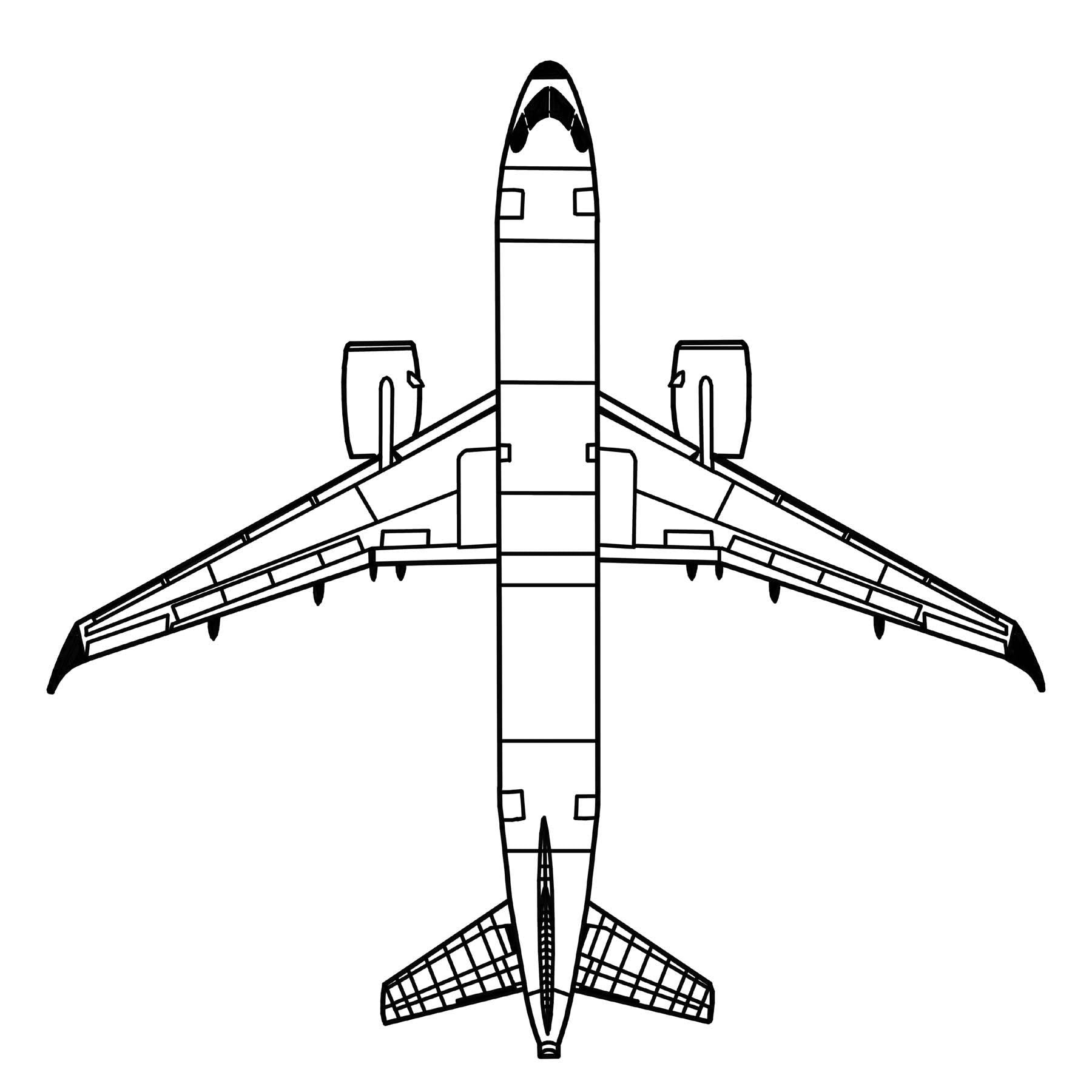 Airbus A220, five-abreast narrow-body airliner Wall Art - (20 to 40cm span)