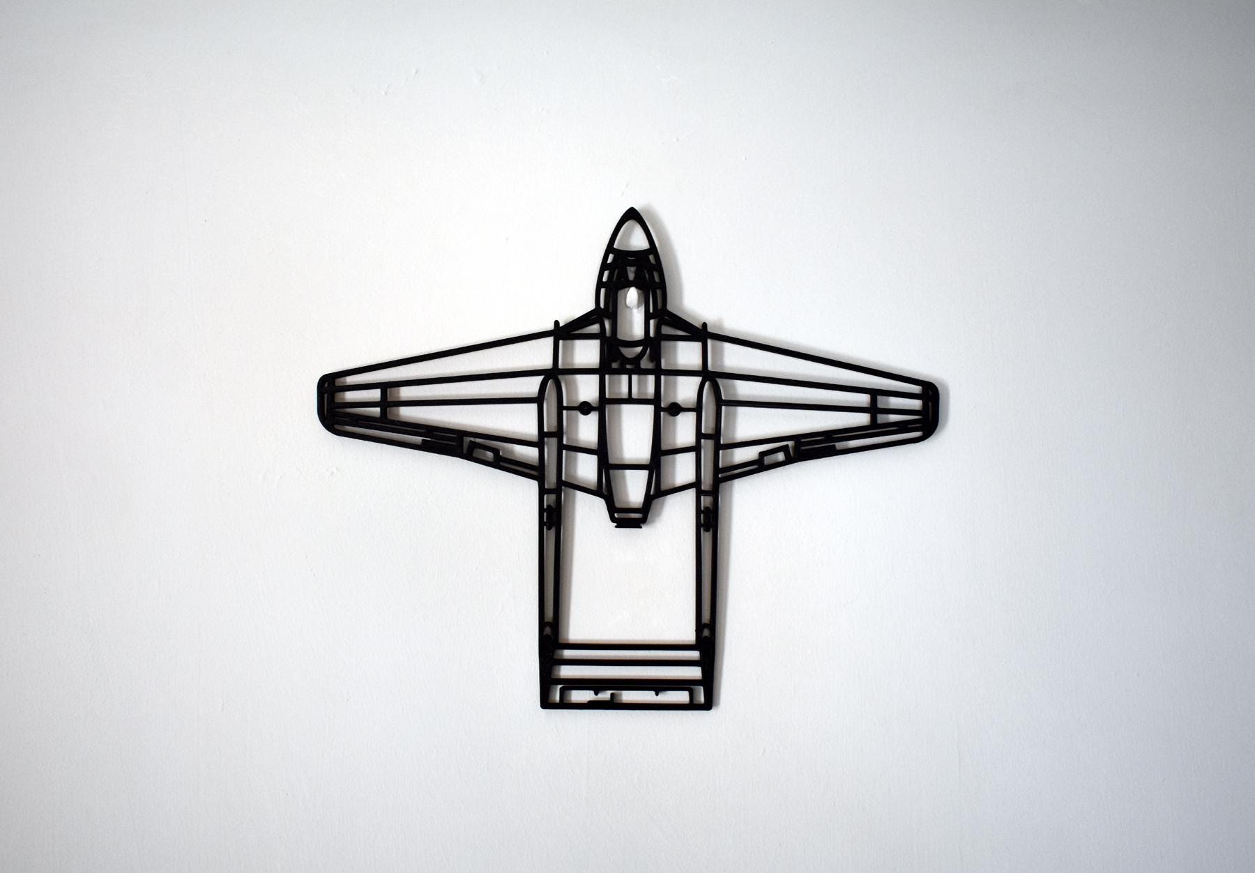 de Havilland Vampire single-seat Jet Fighter Wall Art - (20cm to 45cm span)