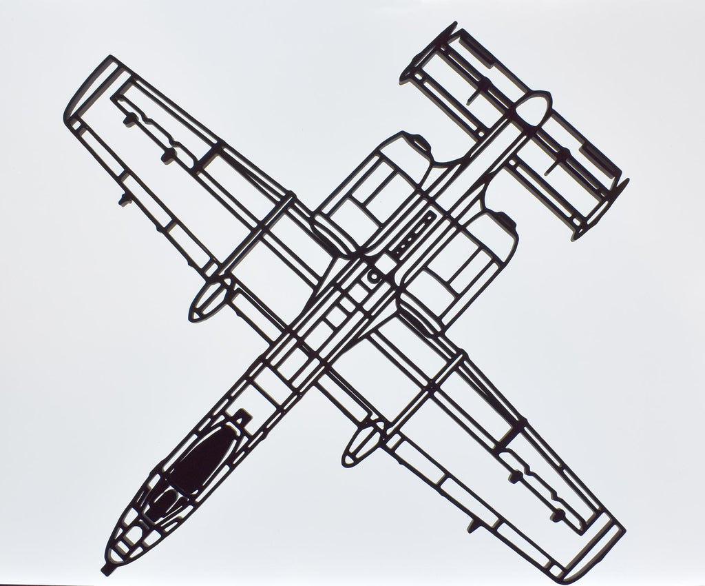 Fairchild A-10A Thunderbolt II 'Warthog' Attack Aircraft Wall Art - (20cm to 40cm span)