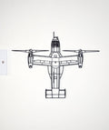 Bell-Boeing V-22 Osprey tiltrotor military transport Wall Art - (20cm-45cm span)