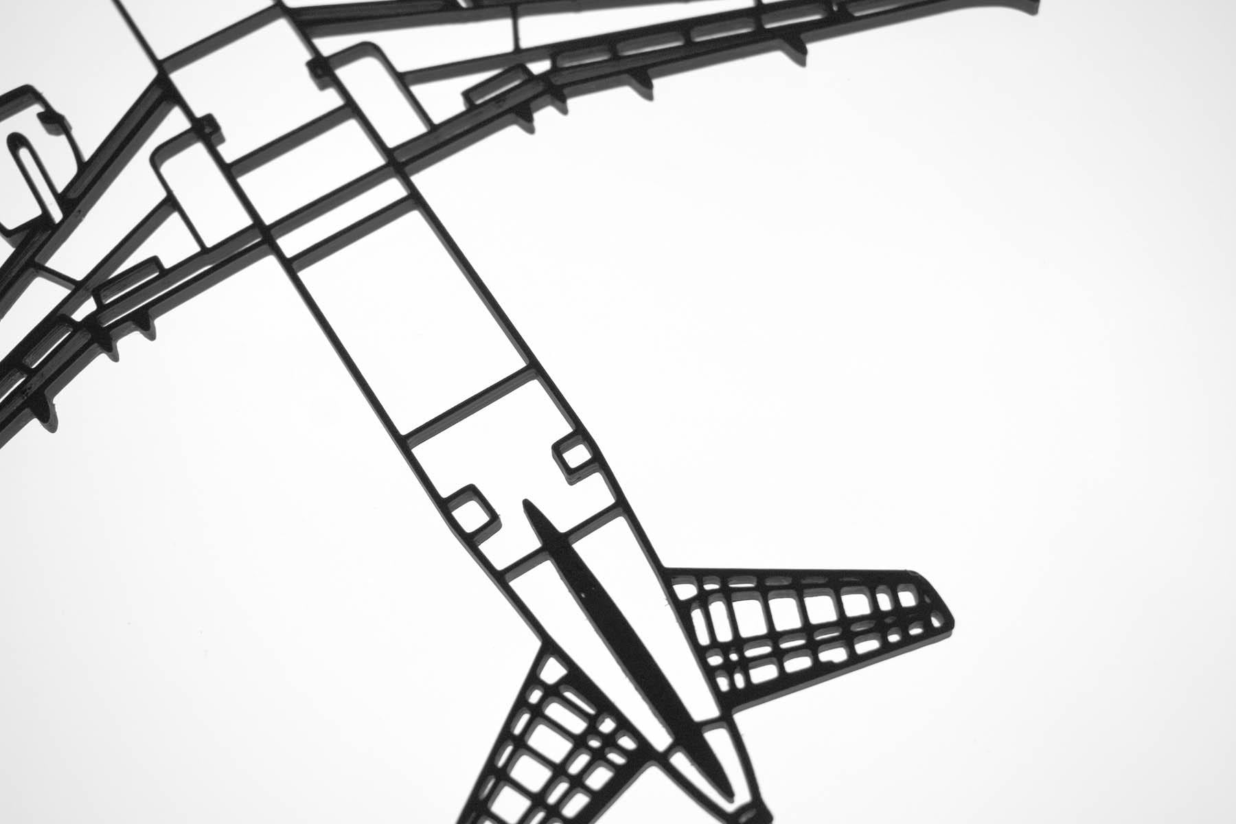 Airbus A220, five-abreast narrow-body airliner Wall Art - (20 to 40cm span)