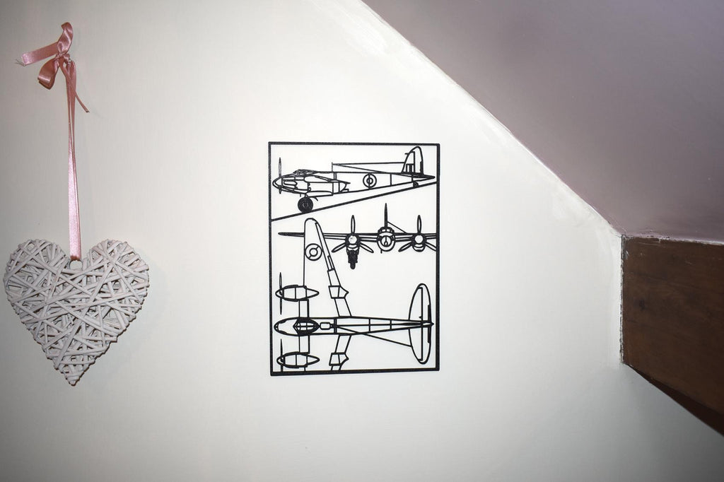 de Havilland Mosquito Bomber Three-View Wall Art