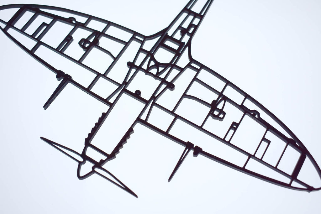 RAF, Supermarine Spitfire Mk.IX Fighter Aircraft Wall Art - (20cm-40cm span)