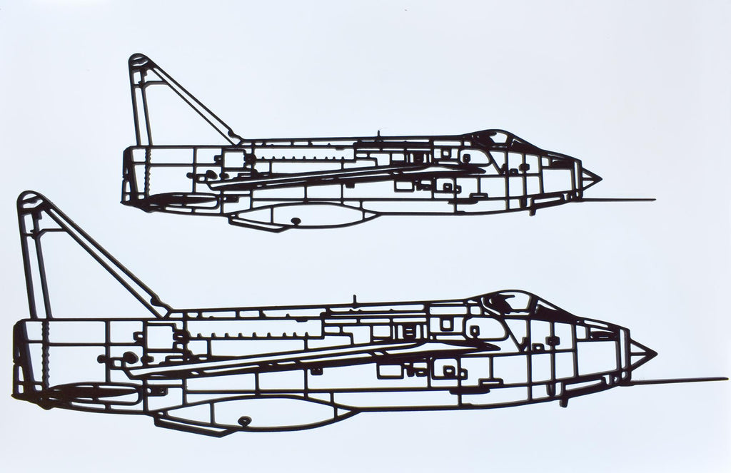English Electric Lightning F.1 (Side View) Cold War RAF Jet Fighter Wall Art (20-45cm)