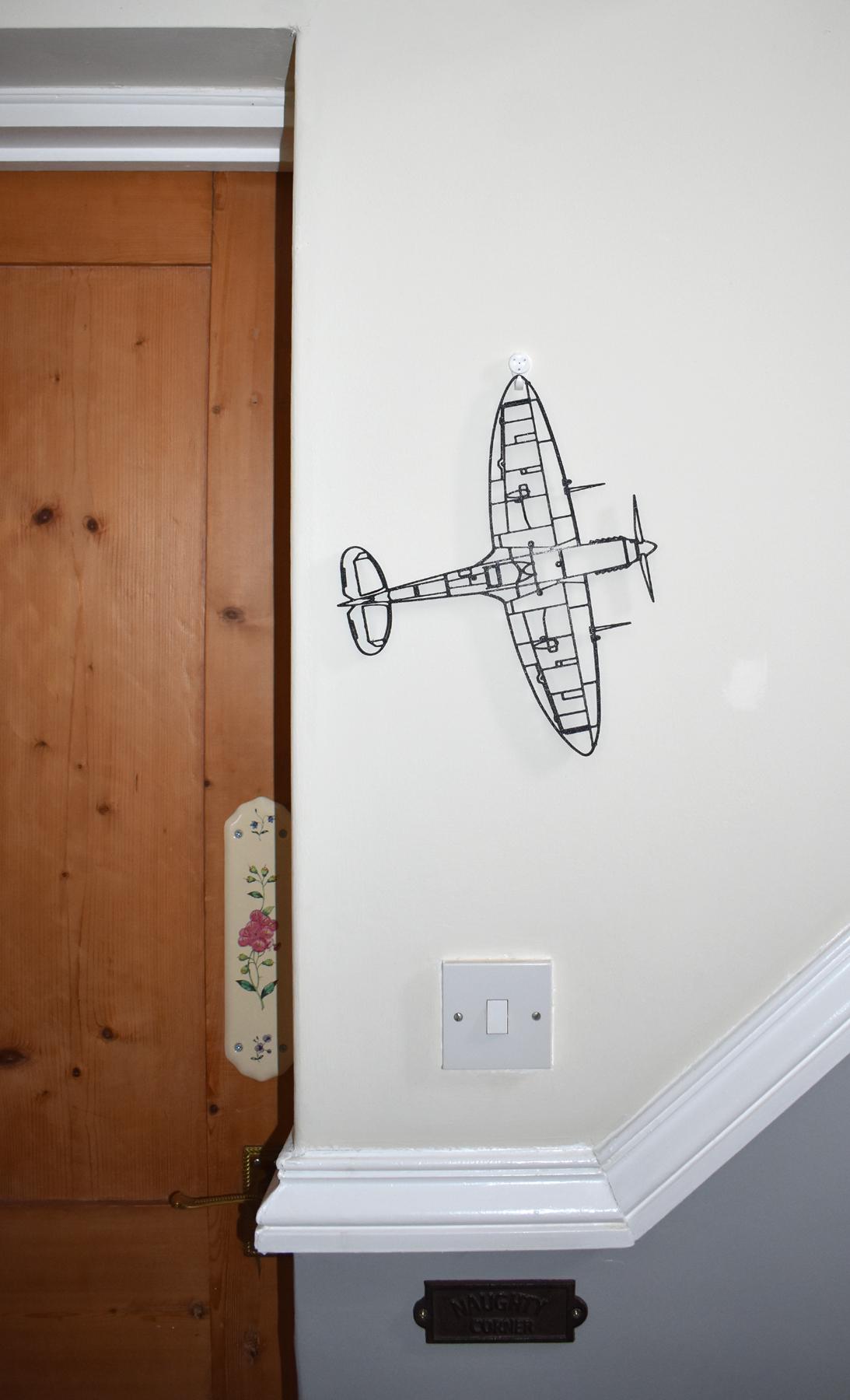 RAF, Supermarine Spitfire Mk.IX Fighter Aircraft Wall Art - (20cm-40cm span)
