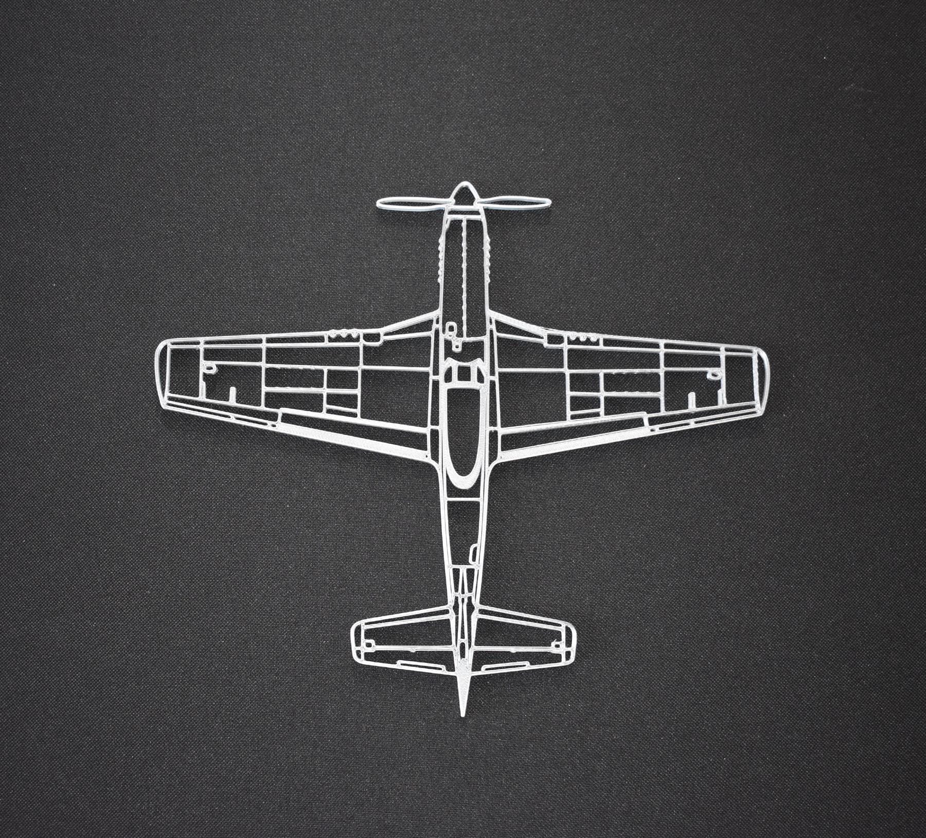 North American P-51D Mustang, WW2 Fighter Aircraft, Wall Art - (20cm-45cm span)